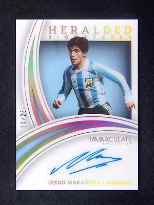 2022 Immaculate ⚽ Diego Maradona 🐐 Heralded Auto Argentina 10/25 Jersey# 1/1 • $255