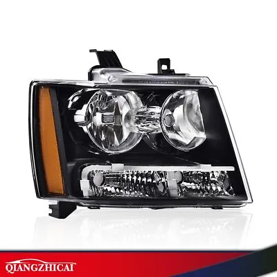 Fit For 2007-2014 Chevy Tahoe Suburban 1500 Black Headlight RH Passenger Side • $53.55