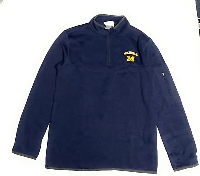 Michigan Wolverines Men's I/4 Zip Pullover Licensed Mock Neck Sweatshirt • $27.99
