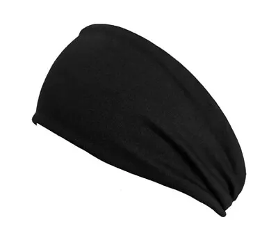 Black / Workout Yoga Biker Stretch Bandanna Head Wrap Spandex Headband. * Read • $6.87