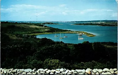 1956 Postcard MARTHAS VINEYARD MASSACHUSETTS MENEMSHA POND • $4