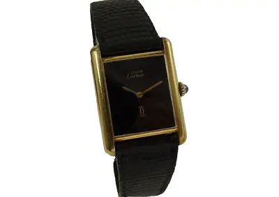 Cartier Vermeil Silver Tank Watch C. 1970’s Vintage • $1765