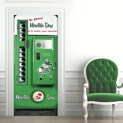 Mountain Dew Vending Machine Decal Fridge Decal Waterproof Door Mural   • $168