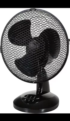 Zanussi 9  Inch Portable Desk Fan 2 Speed Settings Wide-Angled Black  • £21.99