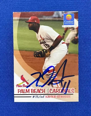 2010 Grandstand Xavier Scruggs Palm Beach Cardinals Minor League Card W/coa • $9.99