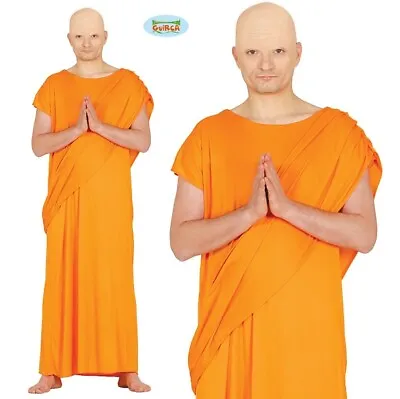 Adult Hare Krishna Fancy Dress Costume Mens Religious Orange Outfit New Fg • £21.99