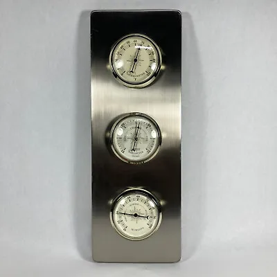 Springfield Weather Station Barometer Thermometer Hygrometer Stainless Steel • $29.98