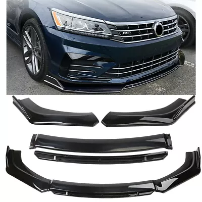 $49.99 • Buy Front Bumper Lip For Volkswagen Jetta Spoiler Splitter Glossy Black A+++ Chin