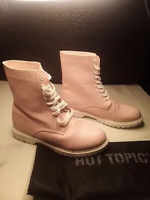 Hot Topic Pink Boots Size 11w • $35