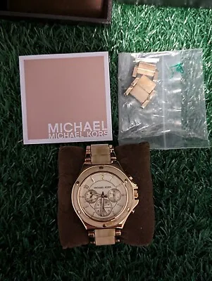 Used Women's Michael Kors Chronograph Quartz Champagne Watch MK-5449 Untested • $70