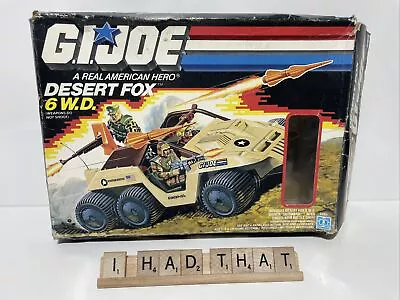 Desert Fox 1988 GI Joe Vintage Vehicle Hasbro Vintage 80's Jeep Wrangler W/Box • $85