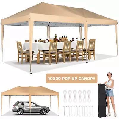 Canopy 10'x20' Pop Up Tent Heavy Duty Instant Shelter Commercial Vendor Gazebo • $159.99