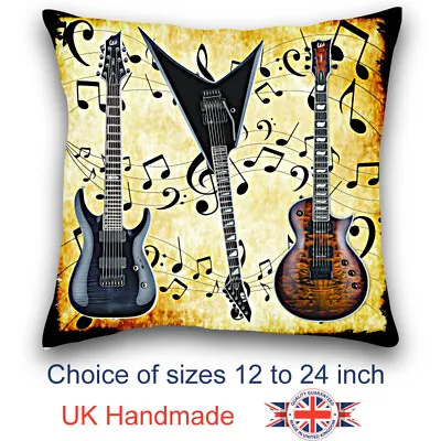 Music Art Guitar Cushion Guitar EVH Art Design Cushion Pillow Unofficial • £25.99