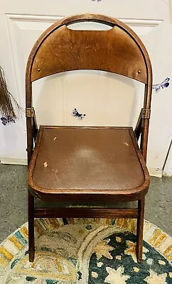 Antique ACME 1890-1910 Bentwood Wooden Folding Chair • $120