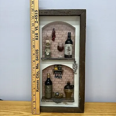 Arister Gifts Framed Shadow Box 3-D Italian Wine Food Theme Wall Hanging Vintage • $39.99