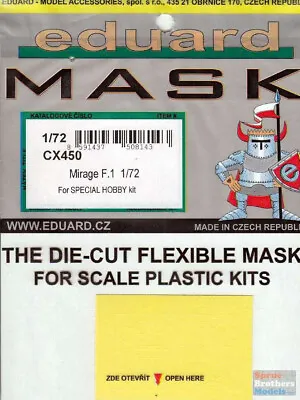 EDUCX450 1:72 Eduard Mask - Mirage F.1 (SPH Kit) • $15.99