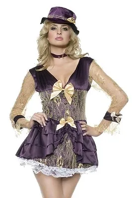 $19.99 • Buy Womens Renaissance Costume Burlesque Dancer Flapper Can Can Fancy Dress Adult