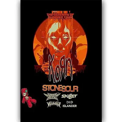 1114D New Korn The Serenity Of Summer Tour Music-Print Art Silk Poster • $5.83