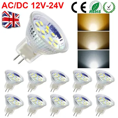 £5.09 • Buy MR11/GU4 LED Bulb Light Spotlight DIMMABLE 3W/5W AC/DC12V-24V Warm/Cool White UK