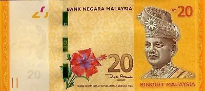2012 Malaysia 20 Ringgit Circulated Banknote. 20 Ringgit Currency MYR Bill Notes • $23