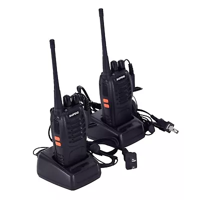 2 Pcs Baofeng BF-888S Walkie Talkie Long Range Two Way Radio + Earphone Lot UHF • £53.53