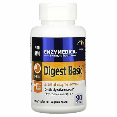 Enzymedica Digest Basic Essential Enzyme Formula 90 Capsules Casein-Free • $18.46