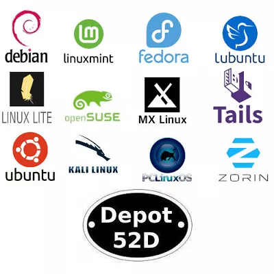 12 Top Linux Distros On 64GB USB Drive MX Linux Ubuntu Linux Mint Debian Etc • £10.95