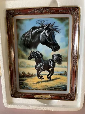 The Arabian Horse Pony Franklin Mint Porcelain Plate Perfect Boxed • £14.99