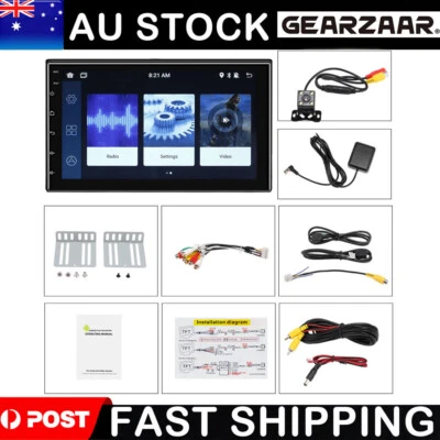 7'' Double Din Car Stereo Bluetooth Head Unit Android Apple CarPlay Touch Radio • $96.46