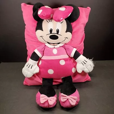 Disney Minnie Mouse 16  Travel Pillow Pink Stuffed Animal Plush Mickey *READ* • $14.98