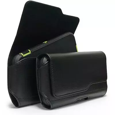 Black Leather Pouch Belt Clip Loop For Nokia G100 4G Fits With Otterbox Case ON • $9.99