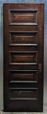30x84.5 X1.75  Antique Vintage Salvaged SOLID Wood Wooden Interior Door 5 Panels • $449.99