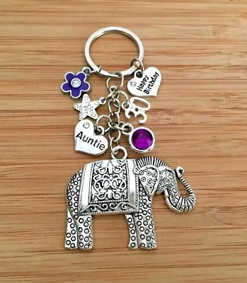 Memory Elephant Keyring For Friend Mum Daughter Nan Sister Birthday Gift For Her • £6.99