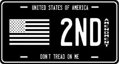 USA BLACK TACTICAL GADSDEN 2ND AMENDMENT NRA Embossed License Plate • $9.88