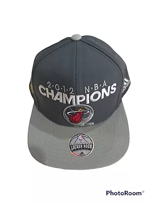 Preowned Adidas NBA Miami Heat 2012 NBA Champions Snapback Hat H1 • $30