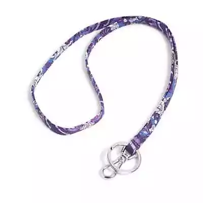 Vera Bradley Breakaway Lanyard Regal Rosette Purple Cotton Paisley Keyring Key • $16.14