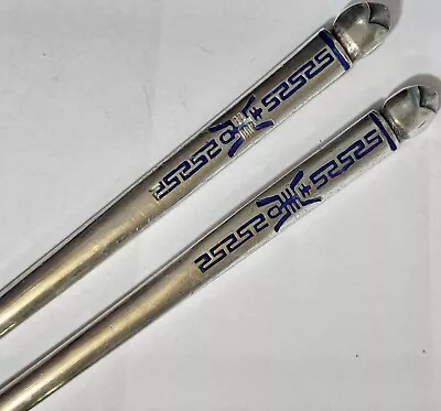 Vintage Japanese Sterling Silver Blue Enameled Chopsticks • $100