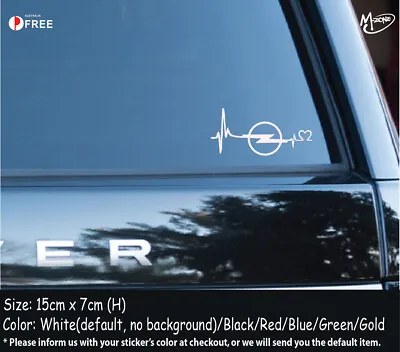 OPEL Is In My Blood Heartbeat Reflective Car Stickers Decals Best Gifts • $4.49