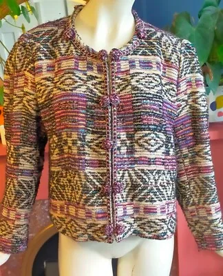 Zara Tapestry Jacket Size XL Boho 60s 70s Vintage Brocade • £15
