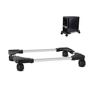  Mobile CPU Stand Adjustable Computer Tower Stand With Locking Caster Black • $21.85