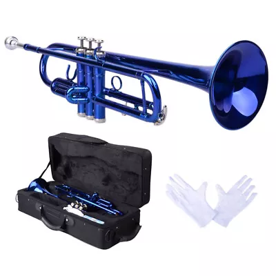 Brass B Flat Trumpet Gloves Set Blue High Quality • $99.06