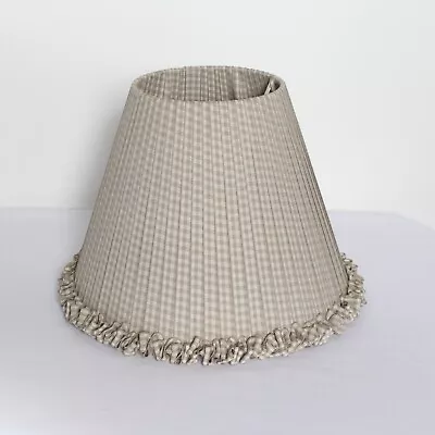 Handmade Bay Design Gingham Olive Green Ribbon Lampshade 10  • £35