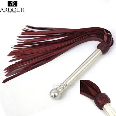 $34.99 • Buy Genuine Cow Hide Thick Leather Flogger 50 Tails Or Heavy Leather Flogger Whip