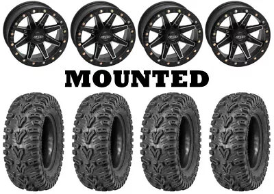 Kit 4 Quadboss QBT448 Tires 28x10-14 On Quadboss Boss Lock Beadlock Black CAN • $1405.04