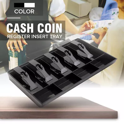 16  Cash Coin Register Money Drawer Storage Box W/ 5 Bill 4 Coin Tray Portable • $18.55