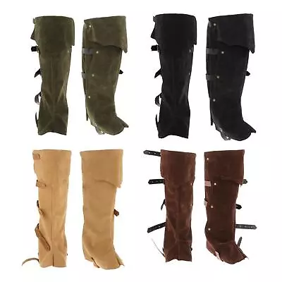 Boot Top Covers Medieval Gaiters PU Renaissance Costume Accessories Soldier • $23.70
