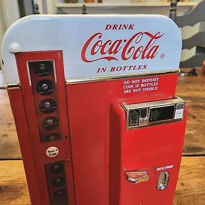 Vintage Coca-Cola Metal Mini Vendo Vending Machine Coin Bank W/sound! ~ FREE S&H • $44.50