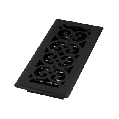 Floor Diffuser 4x10 Black Metal Register Vent Cover Cast-Iron Style Heat AC HVAC • $16.42