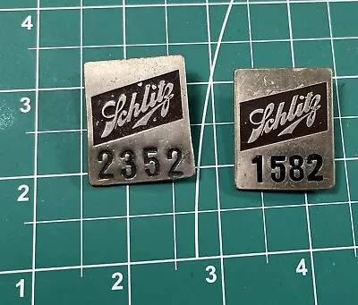 Schlitz Beer Employee ID Badges X 2 Vintage • $39.99