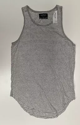 Pacsun Gray And White Longer Fit Tank Top NWT Mens Style 0056 Small NEW! • $6.30